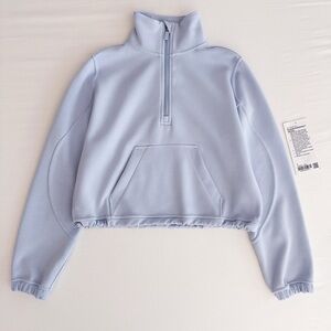 ❌ SOLD lululemon Brushed Softstreme Half Zip Starch Blue Size 2